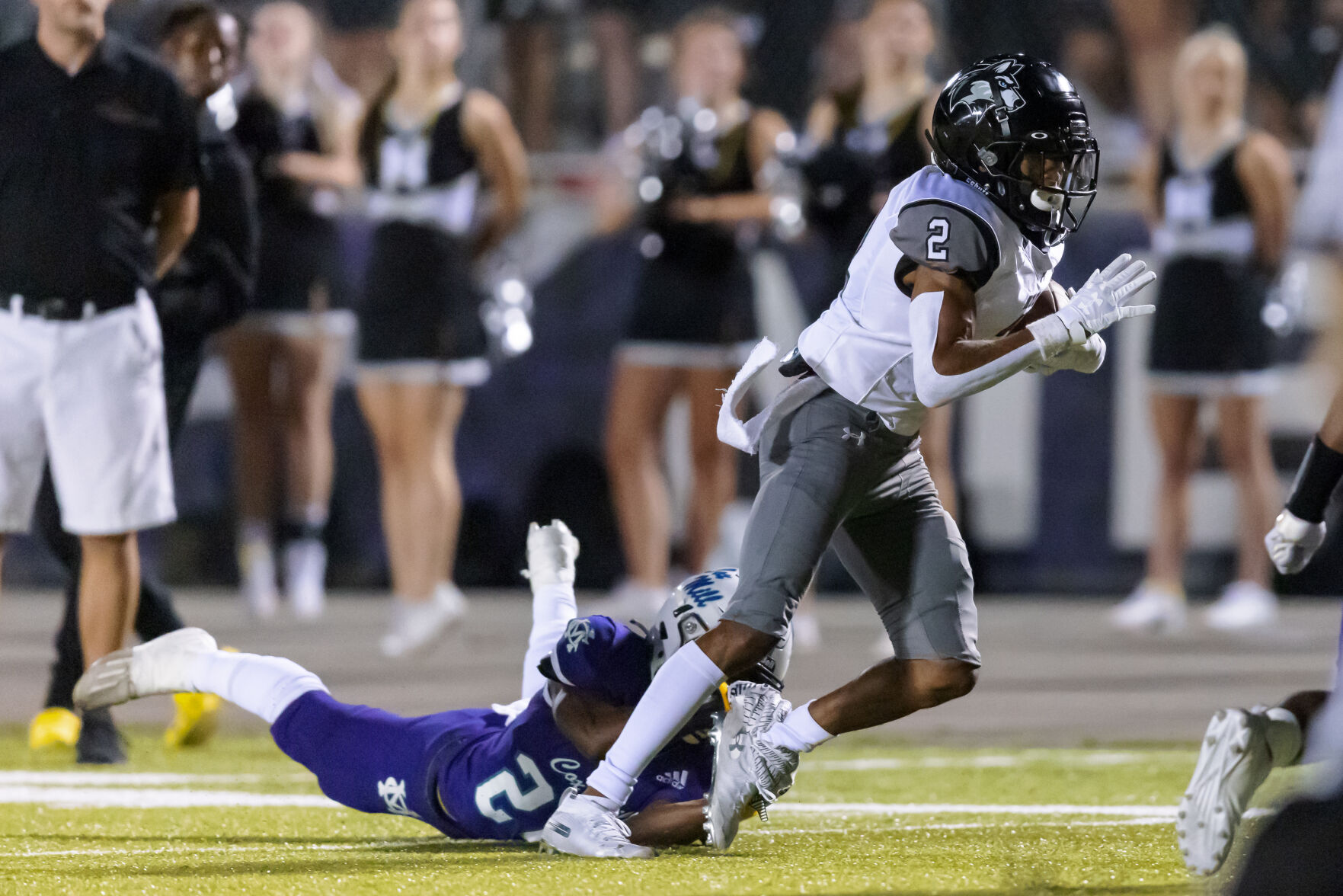 The Hough Huskey defeated the Cox Mill Chargers 48-7 on Friday night at Cox Mill High School.